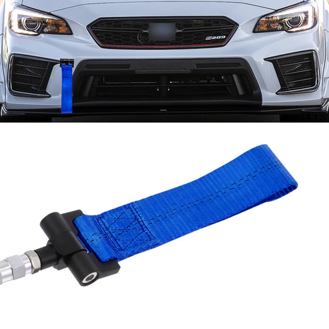 JDM Style Tow Hole Adapter with Towing Strap for Scion FR-S Toyota 86 Subaru BRZ WRX STi Outback Legacy Impreza