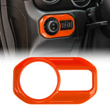 x xotic tech Headlight Switch Button Cover Trim Compatible with Jeep Wrangler JL JLU 2018-up & Gladiator JT 2020-up Interior Accessories(Red)