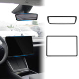 2pcs/Set Screen Edge Rearview Mirror Protector Trim Frame For Tesla Model 3 Y