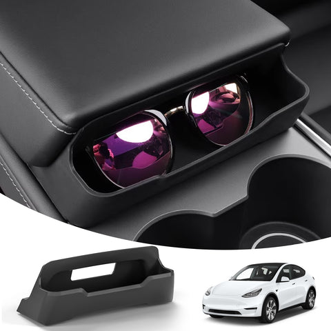 Armrest Box Key Card Phone Holder Storage Container For Tesla Model Y 2020-24