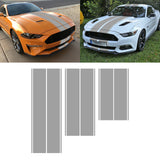 Double-Dual Sport Racing Vinyl Stripe Graphics Hood Roof Trunk Bumper Decal Sticker,Compatible with Ford Mustang 2015-2023