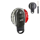 x xotic tech JCW Style Key Fob Cover Case Shell Replacement Compatible with MINI Cooper 3rd Gen F55 F56 F57 F54 Clubman, Gen2 F60 Countryman Smart Key, Brake Disk Shape