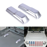 x xotic tech Front Engine Hood Hinge Cover Trim Decoration Exterior Accessories Compatible with Jeep Wrangler JL JLU 2018-up & Gladiator JT Truck 2/4 Door 2020-up (2Pcs)