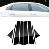 For Volkswagen Passat 2011-19 8PCS Black Pillar Posts Door Trim Piano Cover Kit