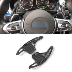 Carbon Fiber Black Steering Wheel Paddle Shifter Extension Kit For BMW X1 X4 X5