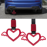 x xotic tech JDM Angel Wing Shaped Tsurikawa Subway Train Bus Handle Straps Drift Charm Rear Bumper Warning Loops Ring for Cars, SUV Interior Exterior Decoration
