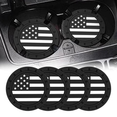 2.75 Inches USA Flag Style Anti Slip Drink Cup Holder Insert Mat Universal Fit