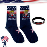 Donald Trump 2024 President MAGA Socks Men's Women's Cotton Novelty Crew Socks