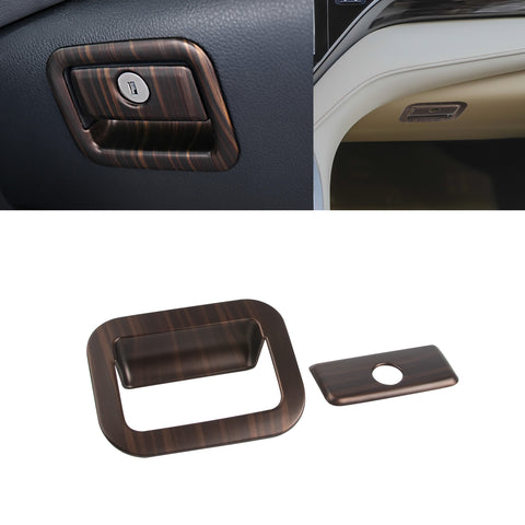 Wood Grain ABS Copilot Storage Box Handle Cover For Toyota Camry 2018-2024