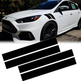 Blue Roll Front Hood Hash Mark Fender Racing Rally Stripes Sticker Vinyl Decal