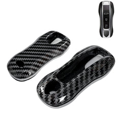 Carbon Fiber ABS Full Cover Remote Key Shell Cover For Porsche Cayenne Panamera