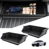 x xotic tech Front Under Seat Storage Box Compatible with Tesla Cybertruck 2024 2025 Non-slip Driver & Passenger Underseat Organizer Hidden Tray(2PCS)