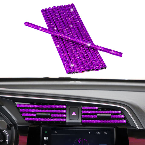 Car Interior Air Conditioner Outlet Decoration Stripes Cover Accessories 10 PCS