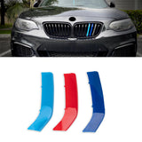 M-Sport Front Kidney Grille Strips Insert Trim For BMW 2 Series 2014-20 8 Beams