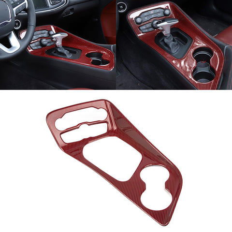 Car ABS Gear Shift Box Cover Frame Decor Overlay For Dodge Challenger 2015-up