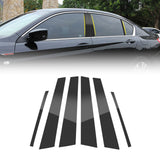 Carbon Fiber Style Door Window Pillar Trim Decals For Honda Accord Sedan 08-2012