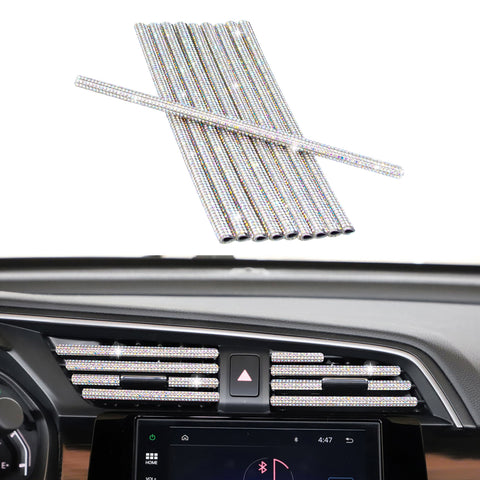 Car Interior Air Conditioner Outlet Decoration Stripes Cover Accessories 10 PCS