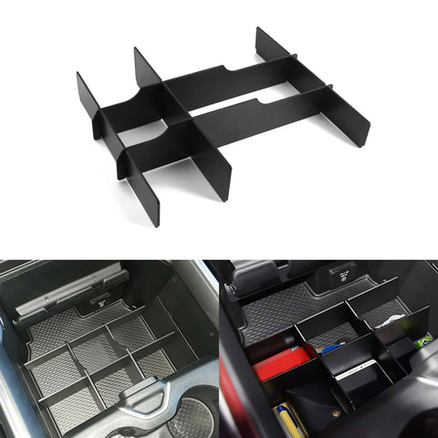 Front Lower Center Console Organizer Divider Compatible with Dodge RAM 1500 2500 3500 (NOT for Classic, Longhorn, Limited, TRX)