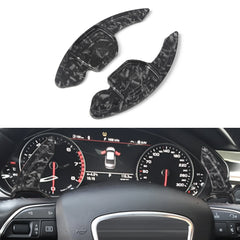 Black Forged Style Steering Wheel Paddle Shifter Extension For Audi A4 A5 A6 A7