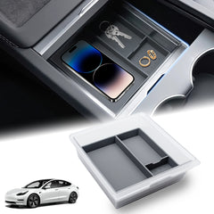 Center Console Organizer Tray Hidden Storage Box For Tesla Model 3/Y 2025 2026