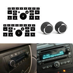 Rear Volume Knob Dash Radio Control Button Sticker For Chevy 1500 2500 GMC Yukon