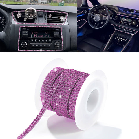 16.4 Ft Rhinestone Auto Dashboard Line Self Adhesive Molding Sticker Trim Strips