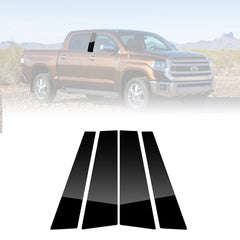 For Toyota Tundra 2007-2021 4PCS Black Pillar Posts Door Trim Piano Cover Kit