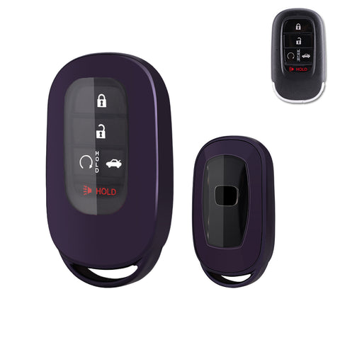 Purple Black Soft TPU Full Protect Remote Smart Key Fob Cover For Honda Accord Civic 2022