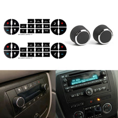 Rear Radio Volume Knob+AC Climate Button Sticker For Chevy Silverado GMC Sierra