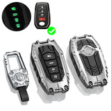 x xotic tech Mech Style Heavy Metal Key Fob Cover Compatible with Toyota Venza Sienna Tundra RAV4 Land Cruiser Corolla Highlander Camry, Zinc Alloy Key Case Protector Shell Keychain(E-Style)