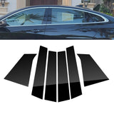 For 2016-2023 Chevrolet Malibu 6PCS Black Pillar Posts Door Trim Piano Cover Kit
