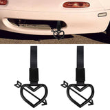 x xotic tech JDM Cupid's Arrow Shaped Tsurikawa Subway Train Bus Handle Straps Drift Charm Rear Bumper Warning Loops Ring for Cars, SUV Interior Exterior Decoration