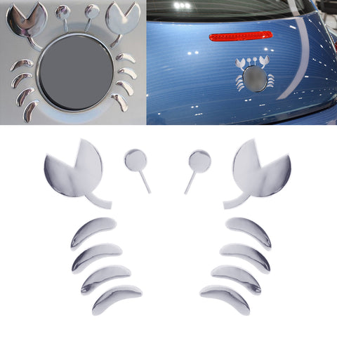1pc x 3D Silver Chrome Devil Demon Sticker Decal Auto Car Emblem Decal Decoration