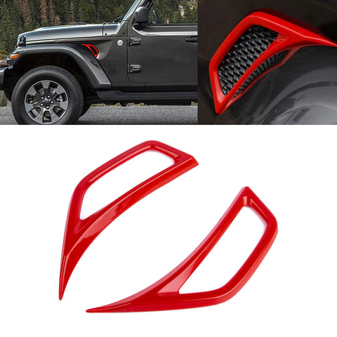 x xotic tech Wheel Eyebrow Side Air Conditioning Vent Cover Trim Compatible with Jeep Wrangler JL JLU 2018-up & Gladiator JT 2020-up (2Pcs)