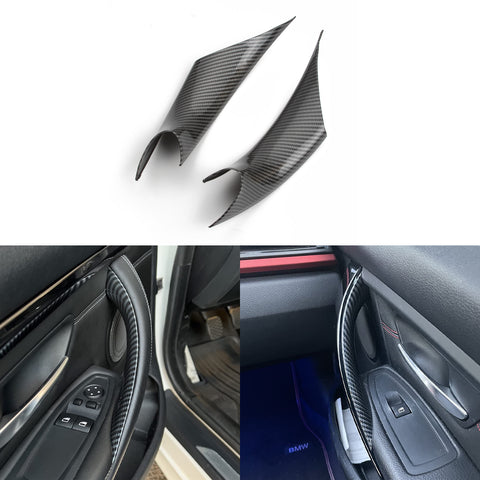 Xotic Tech Door Handle Covers, Driver&Passenger Side Inner Door Pull Handle Cover Compatible with BMW 3 Series F30/F31/F34 320,328,330,335 2012-2018 BMW 4 Series F32/F33/F36 420,435 2014-2017