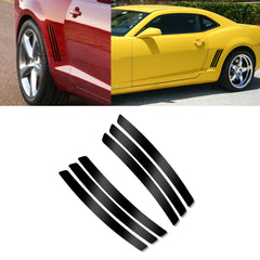 6pcs Car Body L&R Side Vent Insert Stripe Decal Vinyl Inlay Sticker Compatible with Chevrolet Camaro 2010-2015 (Glossy Black)