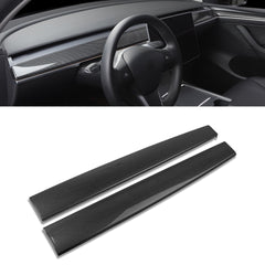 Center Console Dashboard Panel Trim, Glossy Carbon Fiber Pattern, Compatible with Tesla Model 3 2017-2023 & Model Y 2020-up