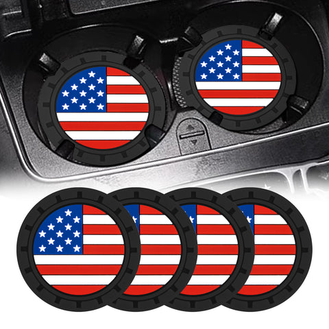 2.75 Inches USA Flag Style Anti Slip Drink Cup Holder Insert Mat Universal Fit