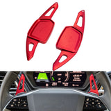 Red Aluminum Paddle Shifter Extension For Audi A5 A6 Q4 Q5 S6 Q6 SQ6 e-tron