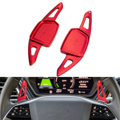 Red Aluminum Paddle Shifter Extension For Audi A5 A6 Q4 Q5 S6 Q6 SQ6 e-tron