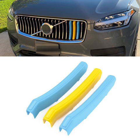 For 2020-up LCI Volvo XC90 Sweden Flag Color Front Grille Insert Decal Trims
