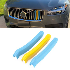 For 2020-up LCI Volvo XC90 Sweden Flag Color Front Grille Insert Decal Trims