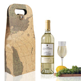 2-Bottle Leather Wine Tote Bag Protector Champagne Gift Bag with Handle For Gift