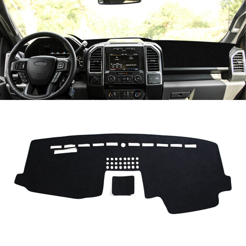 Pre-cut Suede Dashboard Carpet Pad Cover Sun Protector For Ford F150 15-2020