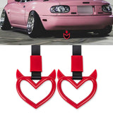 x xotic tech JDM Devil Shaped Tsurikawa Subway Train Bus Handle Straps Drift Charm Rear Bumper Warning Loops Ring for Cars, SUV Interior Exterior Decoration