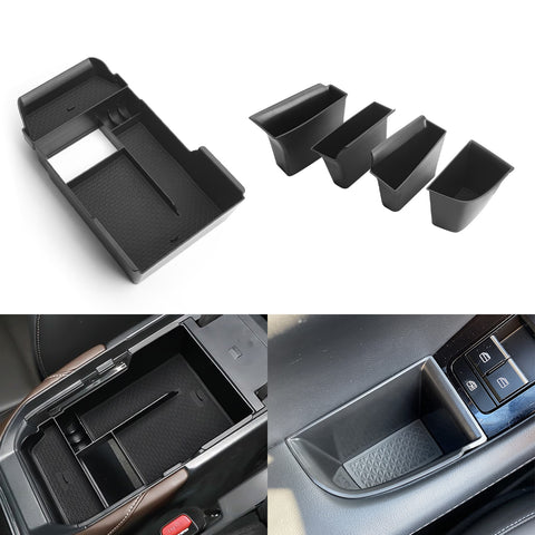 Xotic Tech Car Center Console Organizer Tray Armrest Glove Secondary Storage Box w/ Coin Holder Accessories Compatible with Mazda CX-30 2020-2024 (Black Mat)