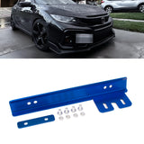 Black / Red Aluminum Front Bumper License Plate Relocator Mounting Bracket Holder Bar Universal