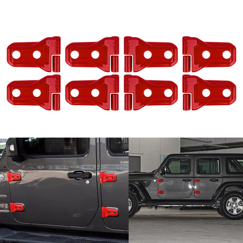 x xotic tech Door Hinge Cover Trim Decoration Exterior Accessories Compatible with Jeep Wrangler JL JLU 2018-up & Gladiator JT Truck 2020-up (8Pcs)