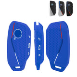 x xotic tech Soft Silicone Key Fob Cover Case Compatible with BMW X7 IX I5 M60 X5 X6 IX I7 5 7 Series 2023 2024 2025 2026, Intelligent Car Side Button Smart Key Protector