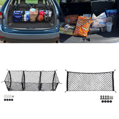 Universal Elastic Envelope Style + 3 Pockets Cargo Mesh Net Trunk Grocery Bag